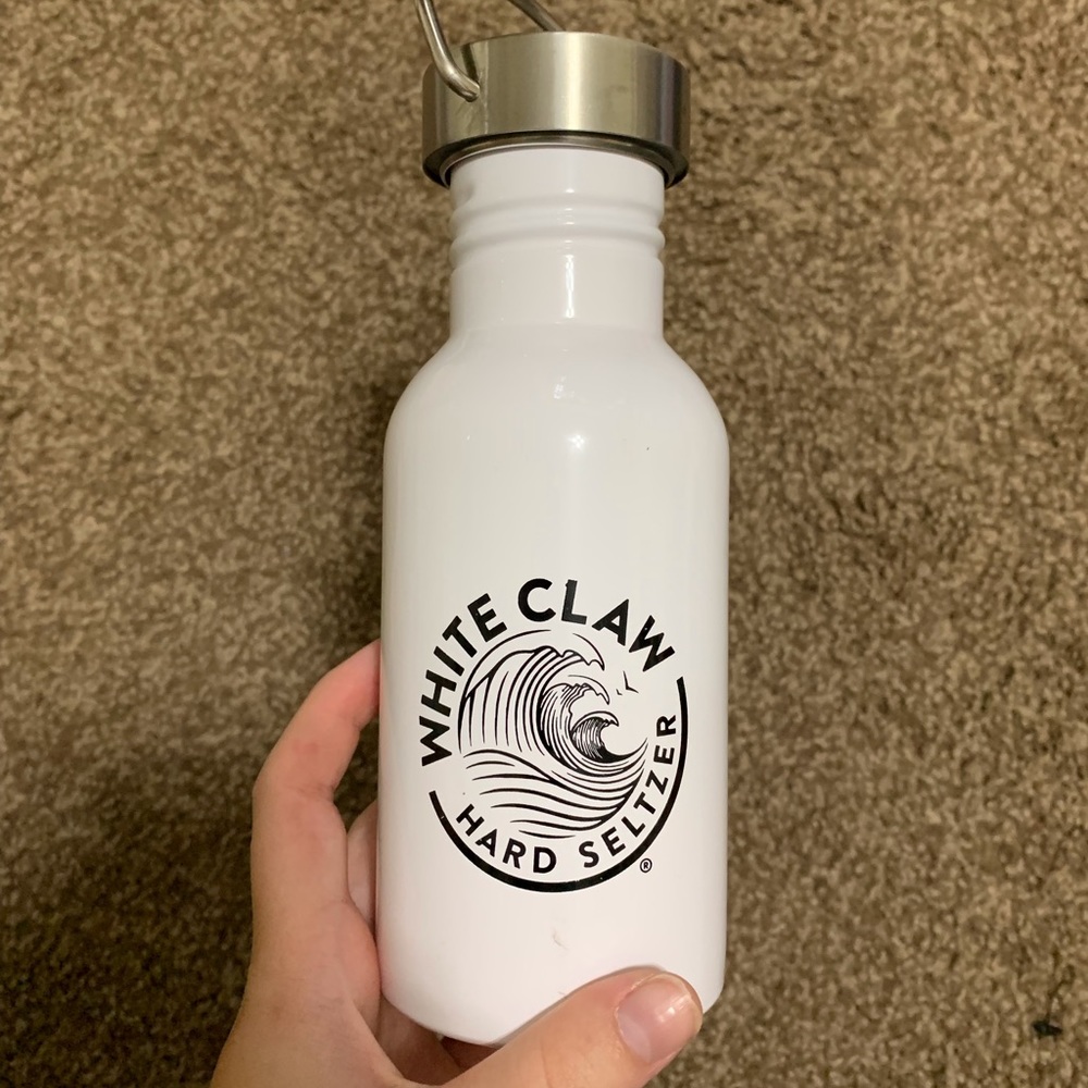 White claw water bottle